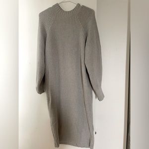 Express grey knit sweater dress